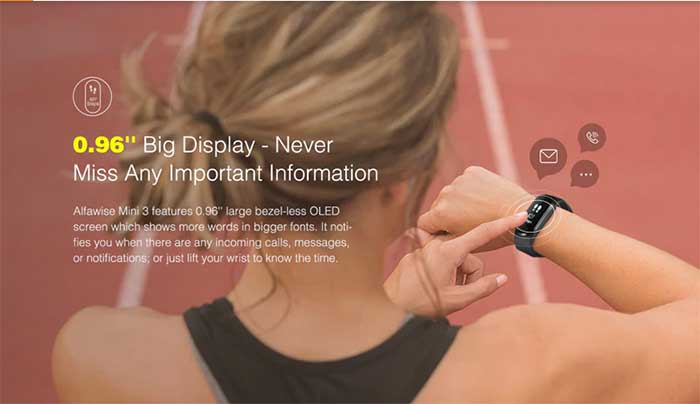 Alfawise Mini 3 Smartbracelet –軽量でコンパクトなフィットネストラッカー