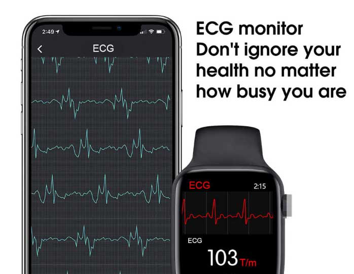 ECG-monitor-for-IWO-W46-スマートウォッチ