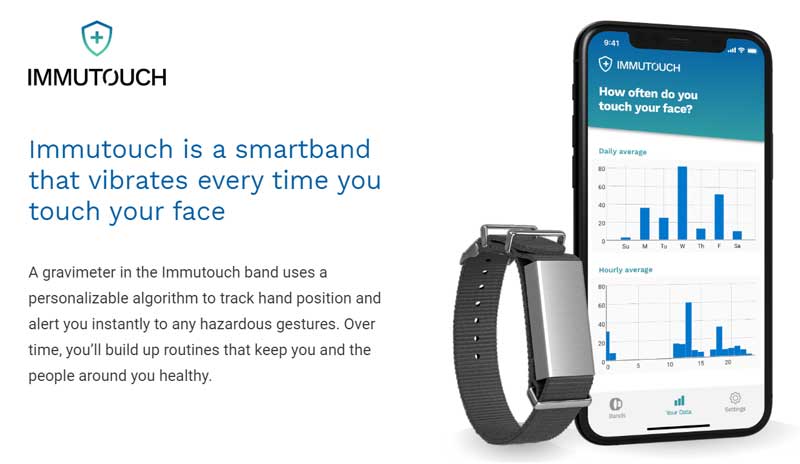 Immutouch Smartband –コロナウイルスと戦うためのウェアラブル