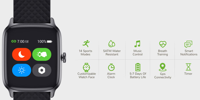 LetsFit-Smartwatch-EW1-モデル