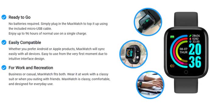 maxwatchスマートウォッチ