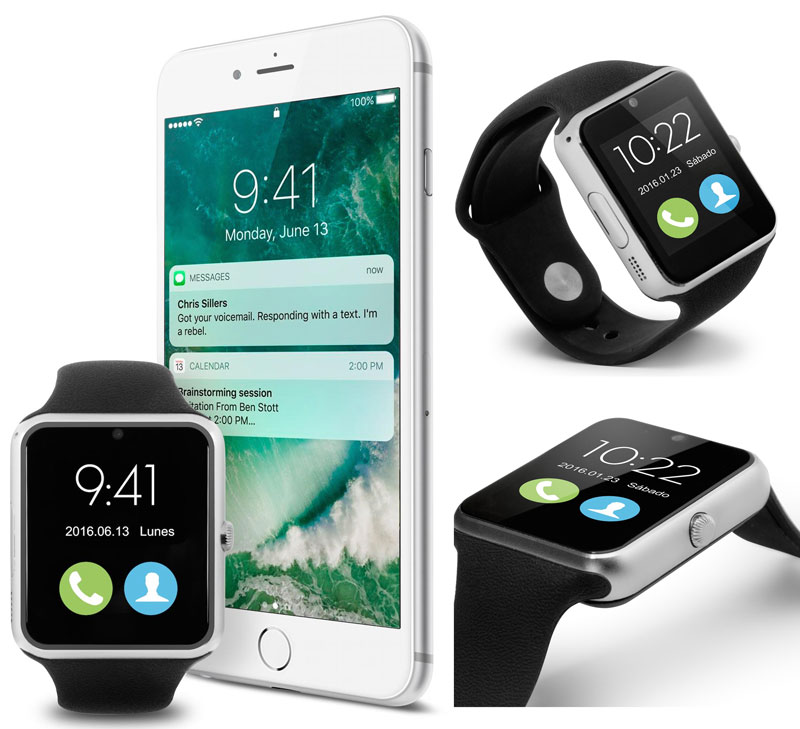 Nueboo Smartwatch 4EVERシンプル、通話機能付き