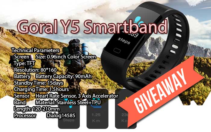 ヤングシリーズスマートバンド-GoralY5 International Giveaway！