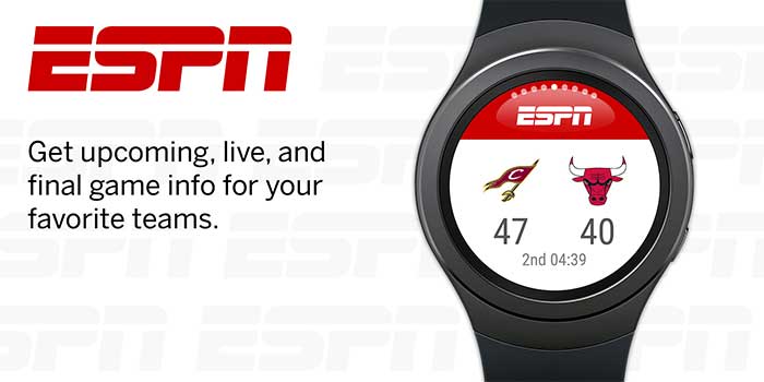 Galaxy Watch Active2用のESPNアプリ