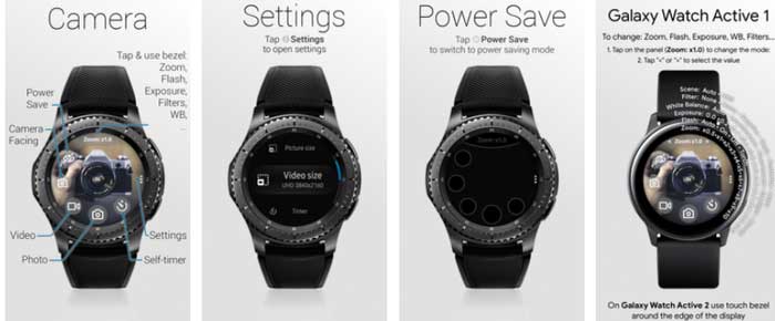 Samsung Galaxy WatchActive用のCameraOneアプリ