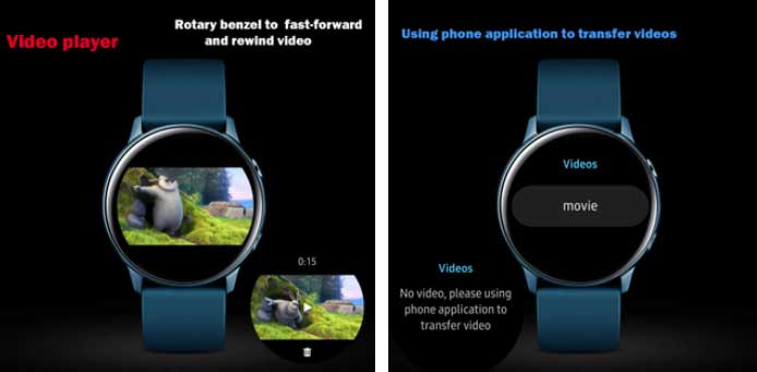 Galaxy Watch Active2用のビデオプレーヤープロ