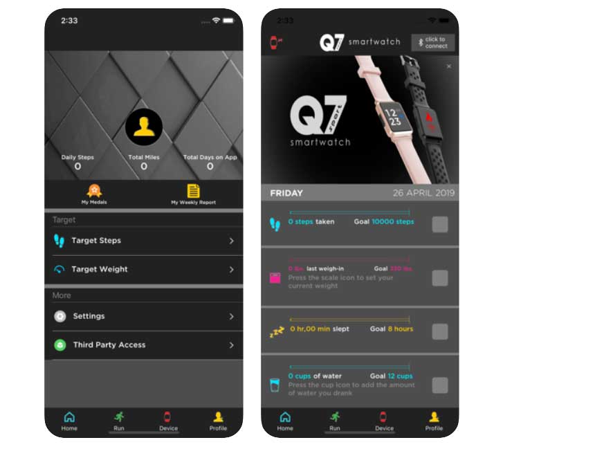 Q7 Sport Smartwatch –セットアップ、サポートアプリ、ユーザーマニュアルのダウンロード