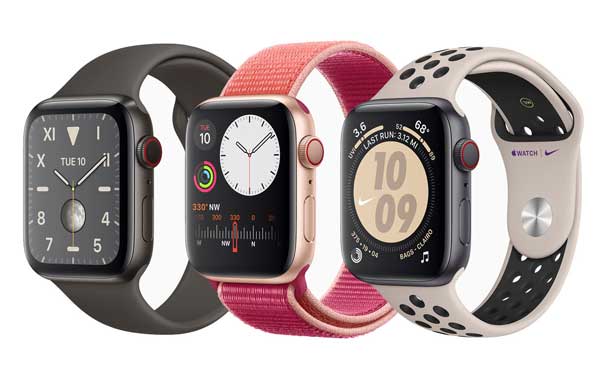 常時表示のウォッチフェイスを備えたAppleWatch Series 5