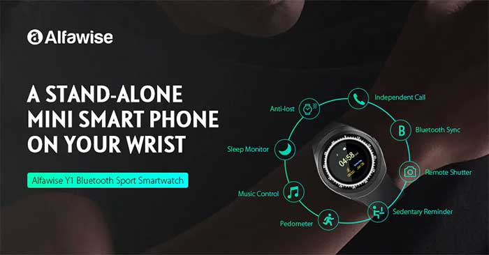 Alfawise Y1 696 Bluetooth Sport Smartwatch –クーポンコード