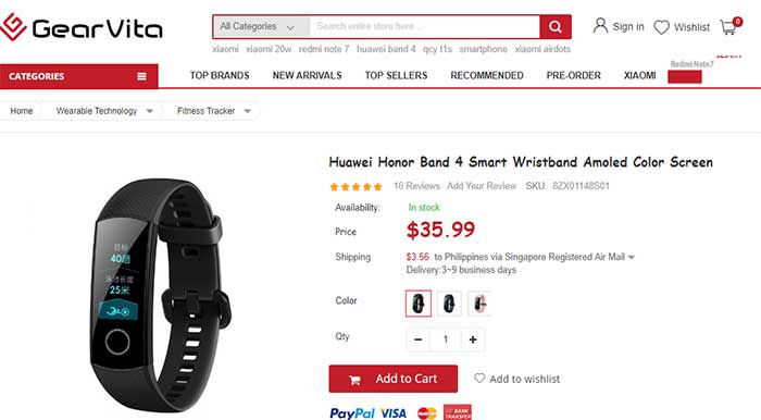 Huawei Honor Band4スマートリストバンド-クーポンコード